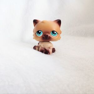 Littlest Pet Shop Authentic 2004 #22 Persian Cat Original with Blue Eyes LPS Vtg